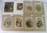 Lot (8) 1890's Chromolithograph Illustrations (Matted)
