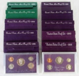 Lot (10) US Mint Proof Sets 1984 - 1995