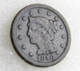 1846 US Large Cent Small Date Type