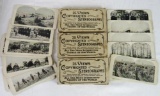 (3) Antique Military Themed Stereoview Card Packs in Original Boxes