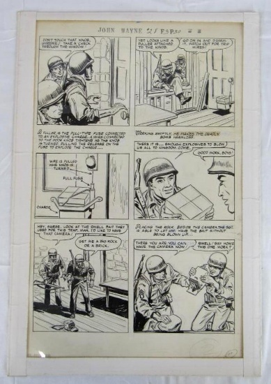 John Wayne Adventure Comics #28 Original Art Page/1954