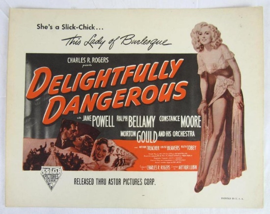 Delightfully Dangerous (1945) 11 X 14 Title Lobby Card