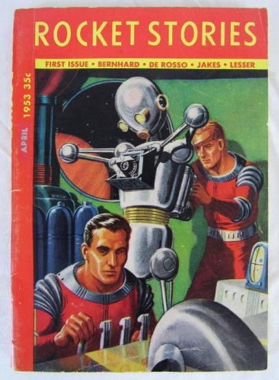 Rocket Stories Pulp #1/April 1953 Emsh Cover Art