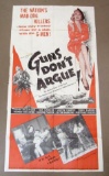 Guns Don't Argue (1957) Three Sheet Movie Poster