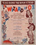 Wizard of Oz Original 1939 Sheet Music
