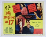 Life Begins at 17 (1958) 11 X 14 Title Lobby Card