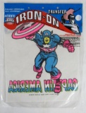 Captain America 1971 Iron-On Transfer in Original Package