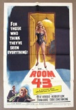 Room 43 (1959 Style-B) Exploitation/Pin-Up One Sheet