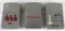 Lot (3) 1960 - 1963 Advertising Zippo Lighters
