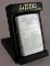 Rare Un-Used 1999 Zippo Salesman Sample w/ Entire 1959-1997 Date Code Chart Lighter MIB