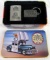 NOS Un-Used 1998 Zippo Car Lighter & Key Ring Boxed Set MIB