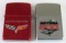 Lot (2) Zippo Lighters. 2006 Chevy Corvette & 1996 Daytona 500
