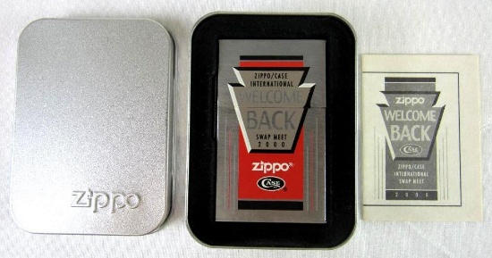 NOS Un-Struck 2000 Zippo Case Swap Meet 1933 Replica Zippo Lighter MIB