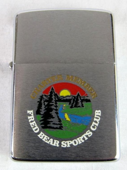 Rare 1974 Fred Bear Sports Club Charter Member Zippo Lighter