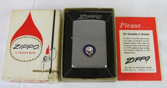 Excellent Un-Used 1968 B.P.O.E Order of Elks Enameled Logo Zippo Lighter MIB