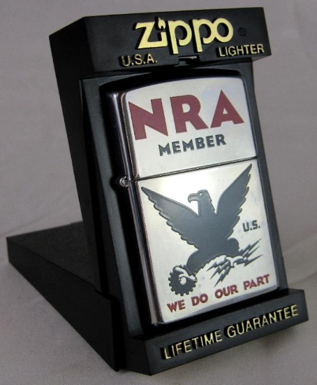 NOS 1996 NRA Member "We Do Our Part" Zippo Lighter MIB