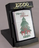 NOS 2001 Merry Christmas Zippo Lighter MIB