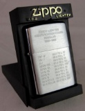 Rare Un-Used 1999 Zippo Salesman Sample w/ Entire 1959-1997 Date Code Chart Lighter MIB