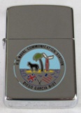 Un-Used 1985 US Naval Communication Station Diego Garcia Biot Zippo Lighter
