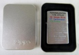 Rare Un-Used 1996 Zippo Salesman Sample w/ Font Styles Lighter MIB