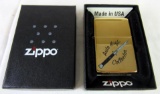 Gold Limited Edition Un-Used Auto Knife Collector (Switchbalde) Zippo Lighter MIB #6/40