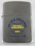 Rare 1954 US Air Force World Wide Softball Tournament (Andrews Air Force Base) Zippo Lighter