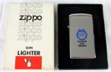 1978 Un-Used Buchanan Steel Products Advertising Zippo Slim Lighter in Original Box