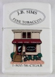 Un-Used J.B. Sims Fine Tobaccos Advertising Zippo Lighter