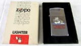 Excellent Un-Used 1984 USS Arizona WWII Pearl Harbor Memorial Zippo Slim Lighter MIB