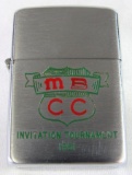 Excellent 1951 Moonbrook Country Club (Jamestown, NY) MBCC Invitational Zippo Lighter