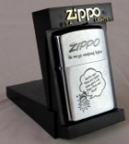 NOS 2000 Zippo One Zip Windproof Salesman Sample Zippo Lighter MIB