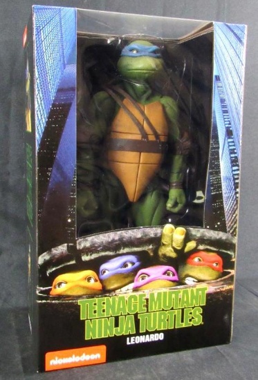 Neca Teenage Mutant Ninja Turtles Leonardo 18" 1/4 Scale Figure HUGE Sealed MIB
