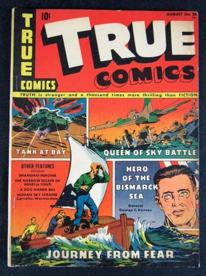 True Comics #26 (1943) Golden Age WWII Cover!