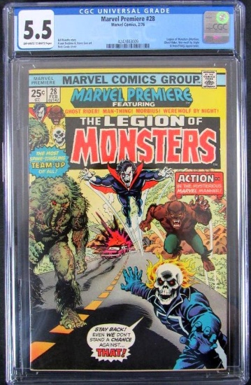 Marvel Premiere #28 (1976) Key 1st Legion Of Monsters CGC 5.5