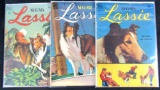 Lassie (1950, Dell) #1, 2, 3 Golden Age Issues
