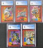 Lot (5) 1993 Skybox X-Men Series 2 Trading Cards All CGC 9 Mint