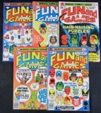 Fun and Games Magazines/ Marvel Bronze Age Lot- All Unused!