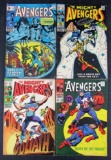 Avengers Silver Age Lot #56, 63, 64, 73