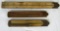 Lot (3) Antique Boxwood and Brass Folding Rulers