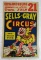 Authentic Antique Sells & Gray Circus Poster (Edwardsburg, MI) Cardboard Sign