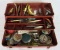 Nice Old Metal Tackle Box Full of Fishing Lures and Tackle (Some Wooden Lures)