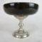 Beautiful Signed Sterling Silver & Turned Rosewood Compote