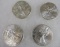 Lot (4) 2011 Uncirculated US Silver Eagle Coins