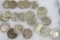 Lot (21) $10.50 Face Assorted US 90% Silver Half Dollar Coins