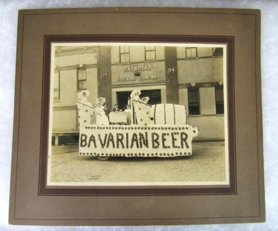 Authentic 1904 Bavarian Brewing Company Parade Cabinet Photo (12x14)