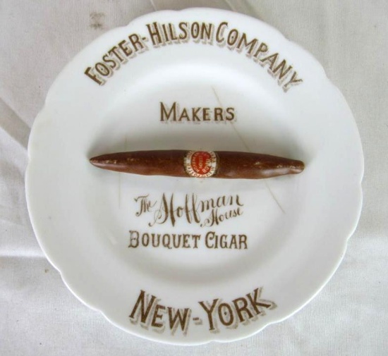 RARE Antique Foster Hilson Co. Hoffman House Cigar Porcelain 3-D Advertising Tray (Austria)
