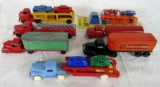 Grouping of Vintage Toy Semi Trucks. Tootsie, Midge, Renwal, Etc