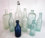 Lot (8) Antique Bottles. Niles, MI. Detroit, Etc
