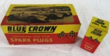 Rare NOS Full Box (10) Vintage Blue Crown 73 Com Spark Plugs