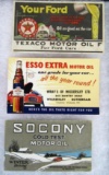 (3) Antique Gas Station/ Oil Advertisng Ink Blotters- Texaco, Esso, Socony